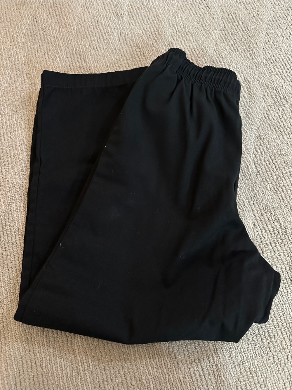 Women’s Black Elastic Waist chef Pants